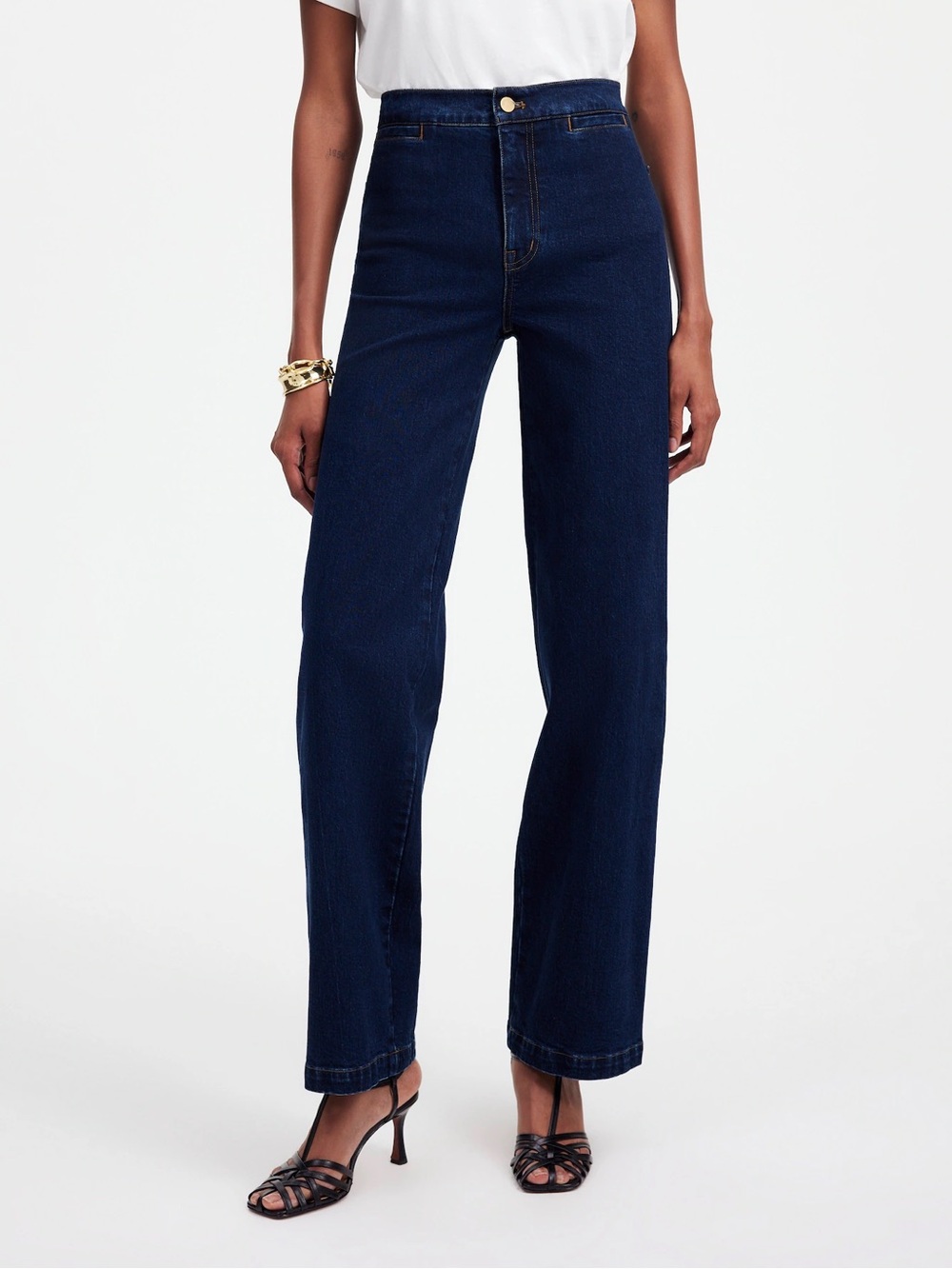 Madewell Emmett Wide-Leg Jeans - Dark Blue size 29 - Picture 2 of 3